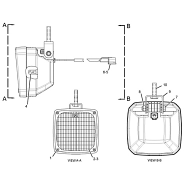 176-0780: 24Volt Vertical Mounted Flood Lamp