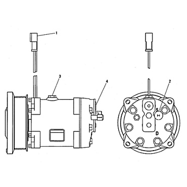 218-0324: 24 Volt Basic Clutch And Refrigerant Compressor