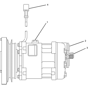 3E-1906: 24 Volt Basic Clutch And Refrigerant Compressor