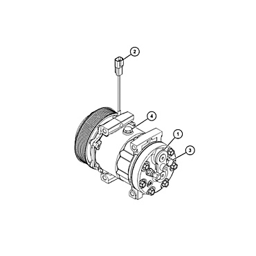 [4649988] 464-9988: 24 Volt Basic Clutch And Refrigerant Compressor